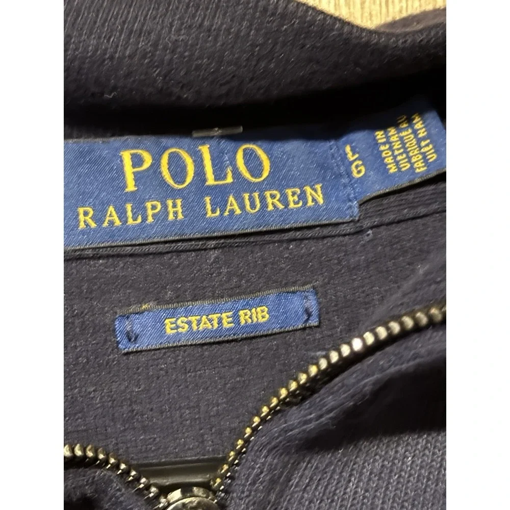 Polo Ralph Lauren Estate Rib 1/4 Zip Pullover Navy Large